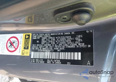 2013 Lexus Rx 350 from USA, damaged, VIN 2T2ZK1BA4DC104723